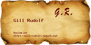 Gill Rudolf névjegykártya